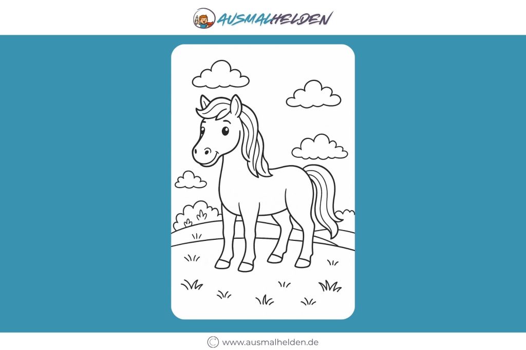 Ausmalbild Pferd