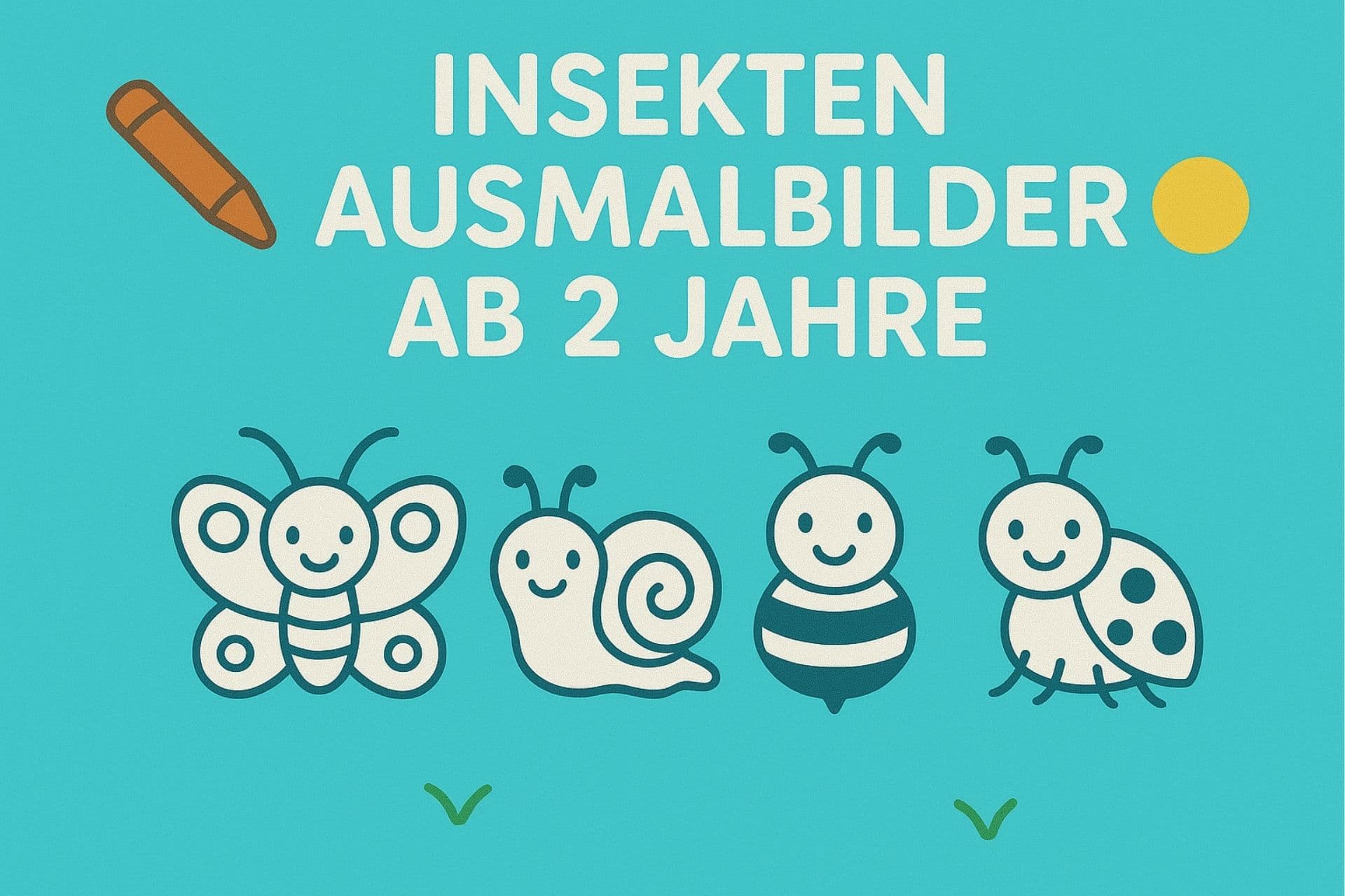 Insekten Ausmalbilder ab 2 Jahre