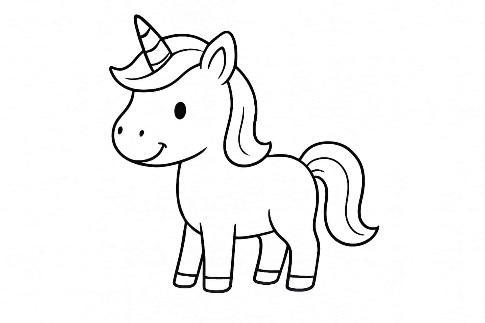 Einhorn mit freundlichem Gesicht