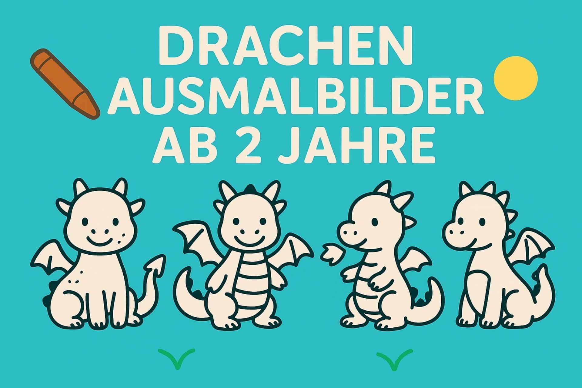Drachen Ausmalbilder ab 2 Jahre