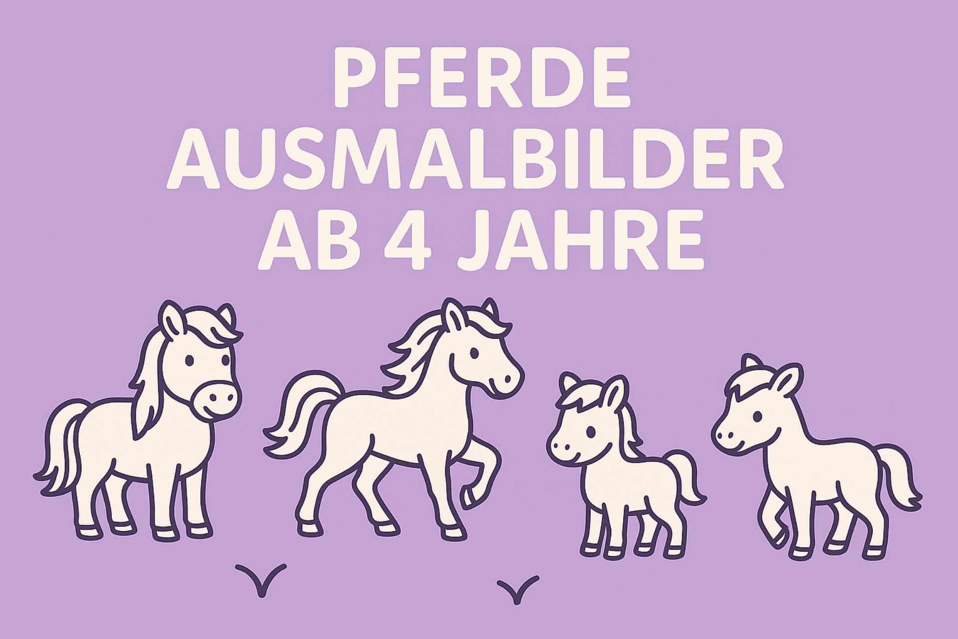 Pferde Ausmalbilder ab 4 Jahre