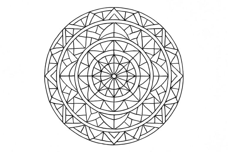 Ornament Ausmalbild - Geometrisches Ornament