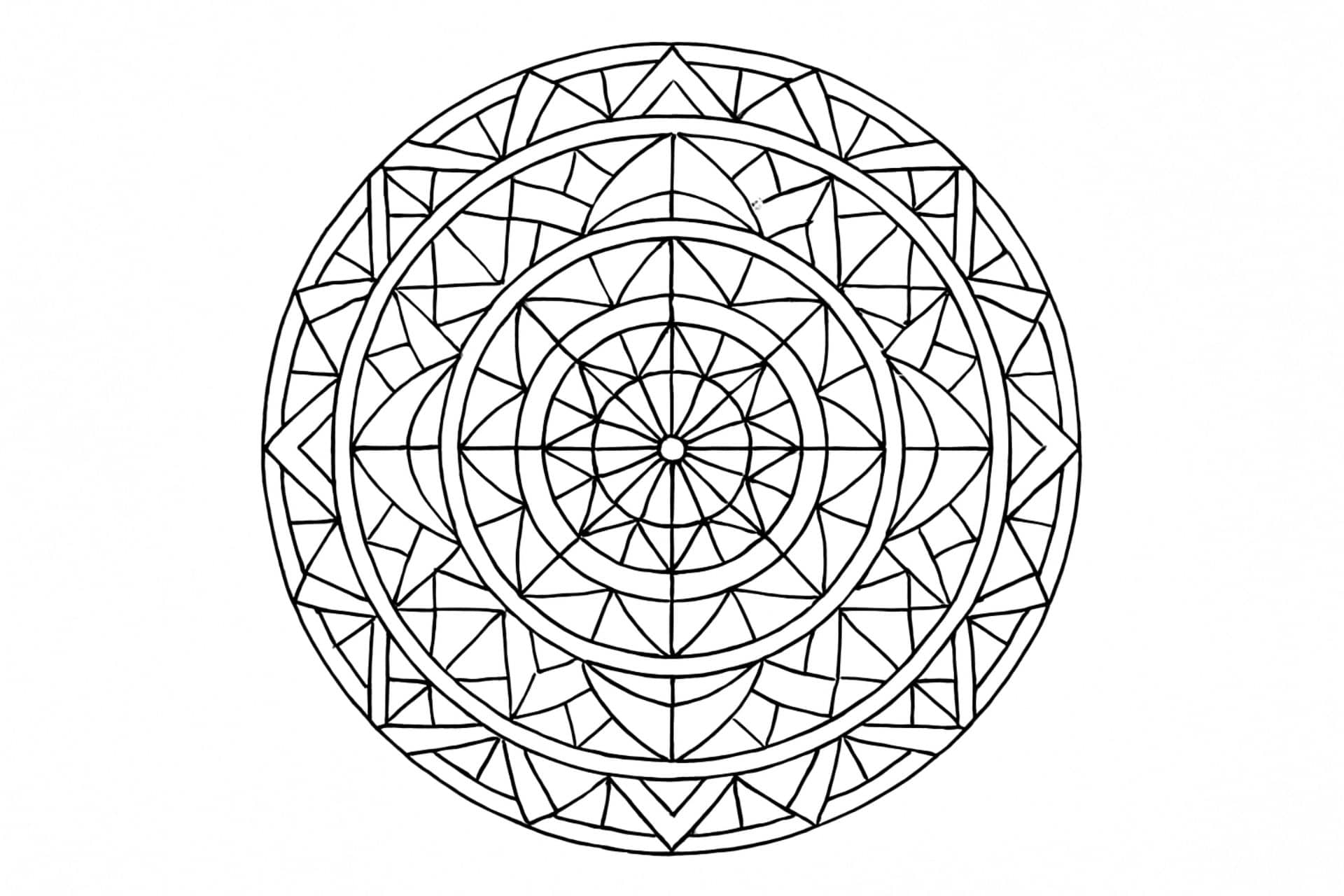 Ornament Ausmalbild - Geometrisches Ornament