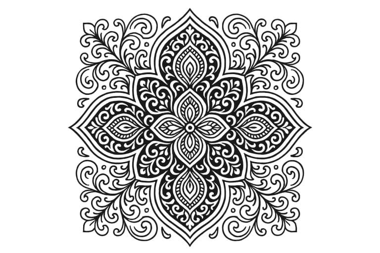 Ornament Ausmalbild - Orientalisches Ornament