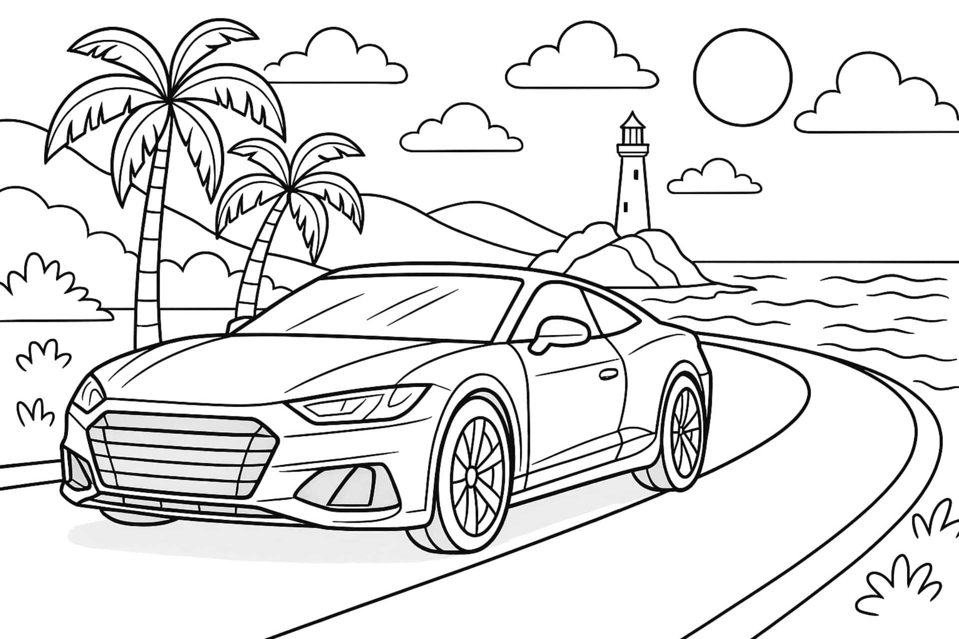 Autos Ausmalbilder ab 6 Jahre
