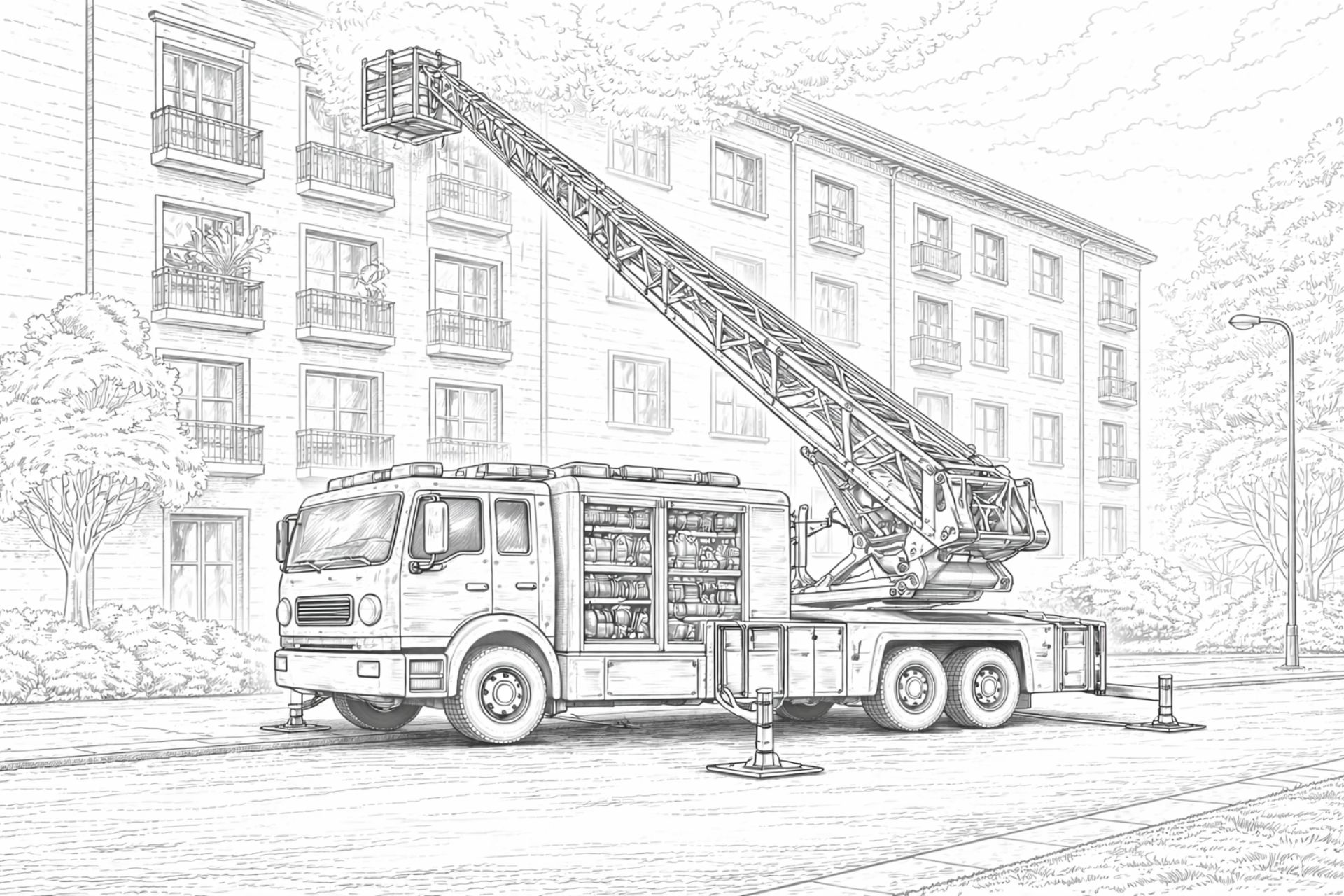 Feuerwehr Ausmalbilder ab 11 Jahre