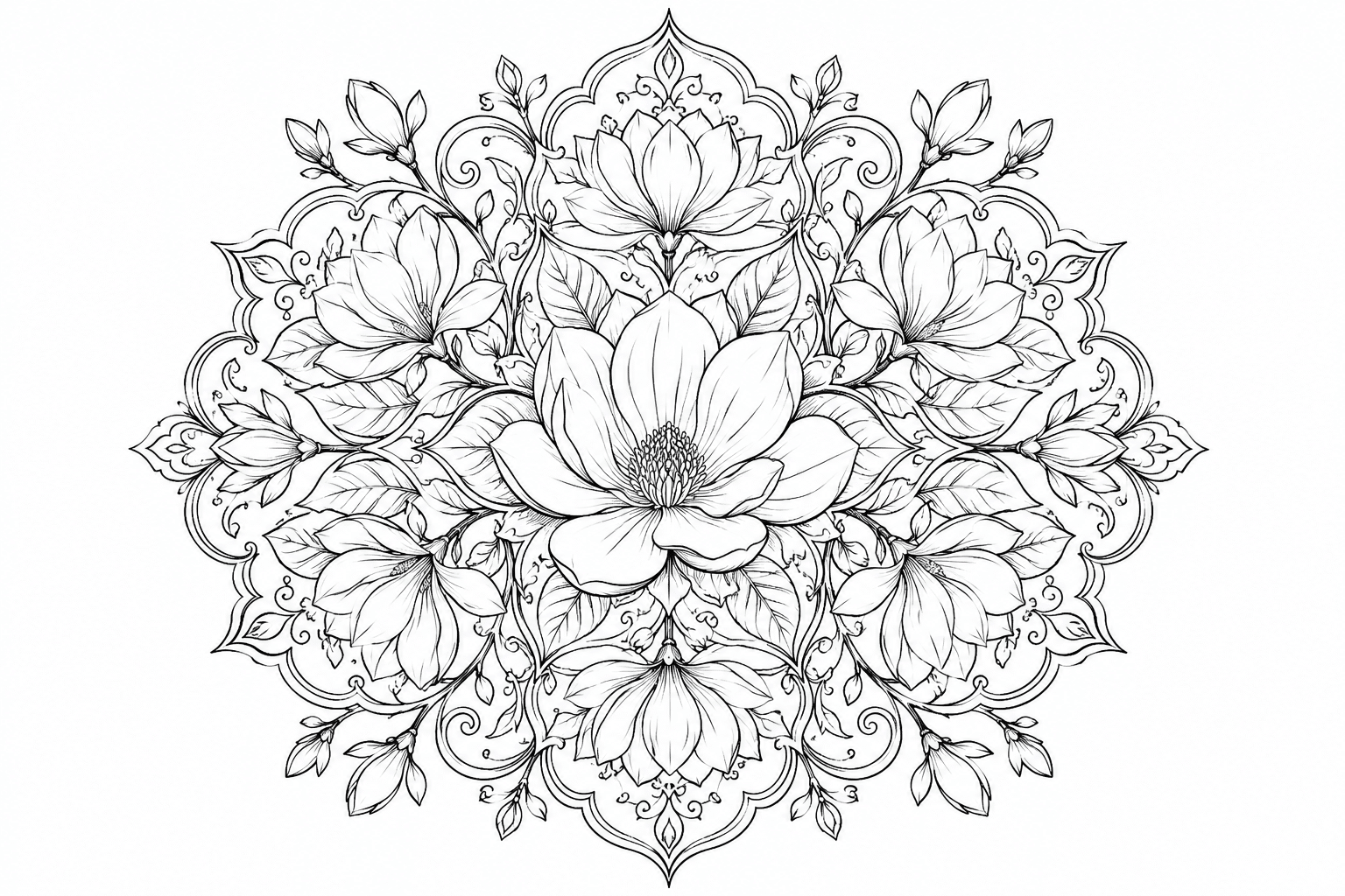Blumen Mandalas Ausmalbilder