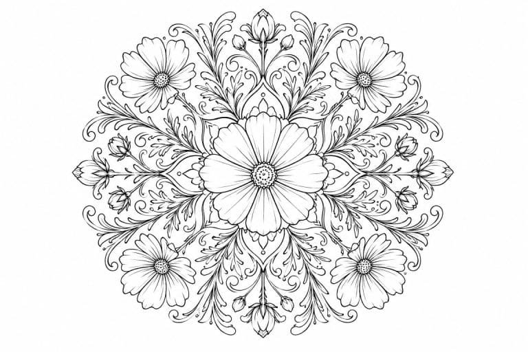 Schmuckkörbchen Mandala - Ausmalbild ab Erwachsene