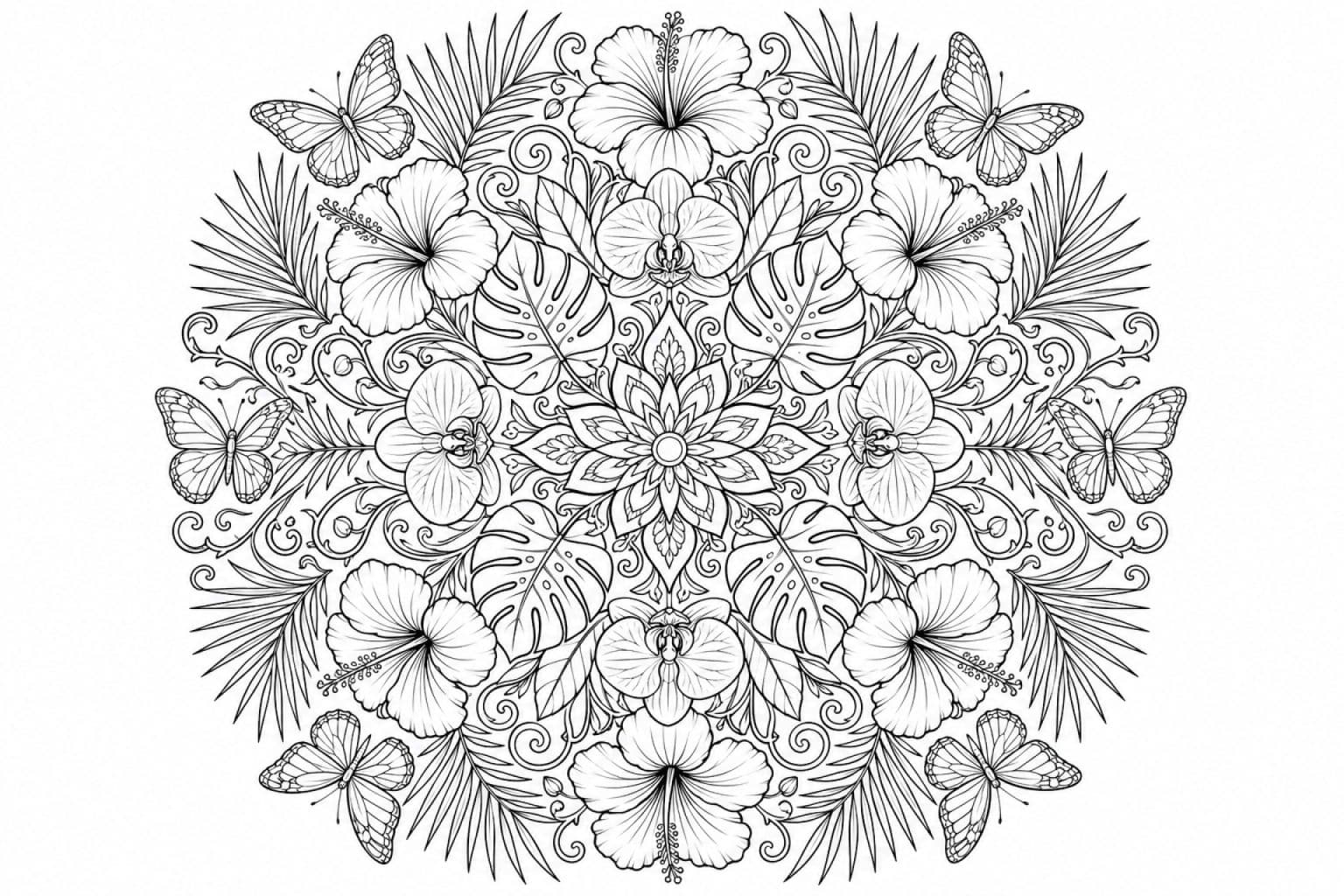 Natur Mandalas Ausmalbilder Erwachsene