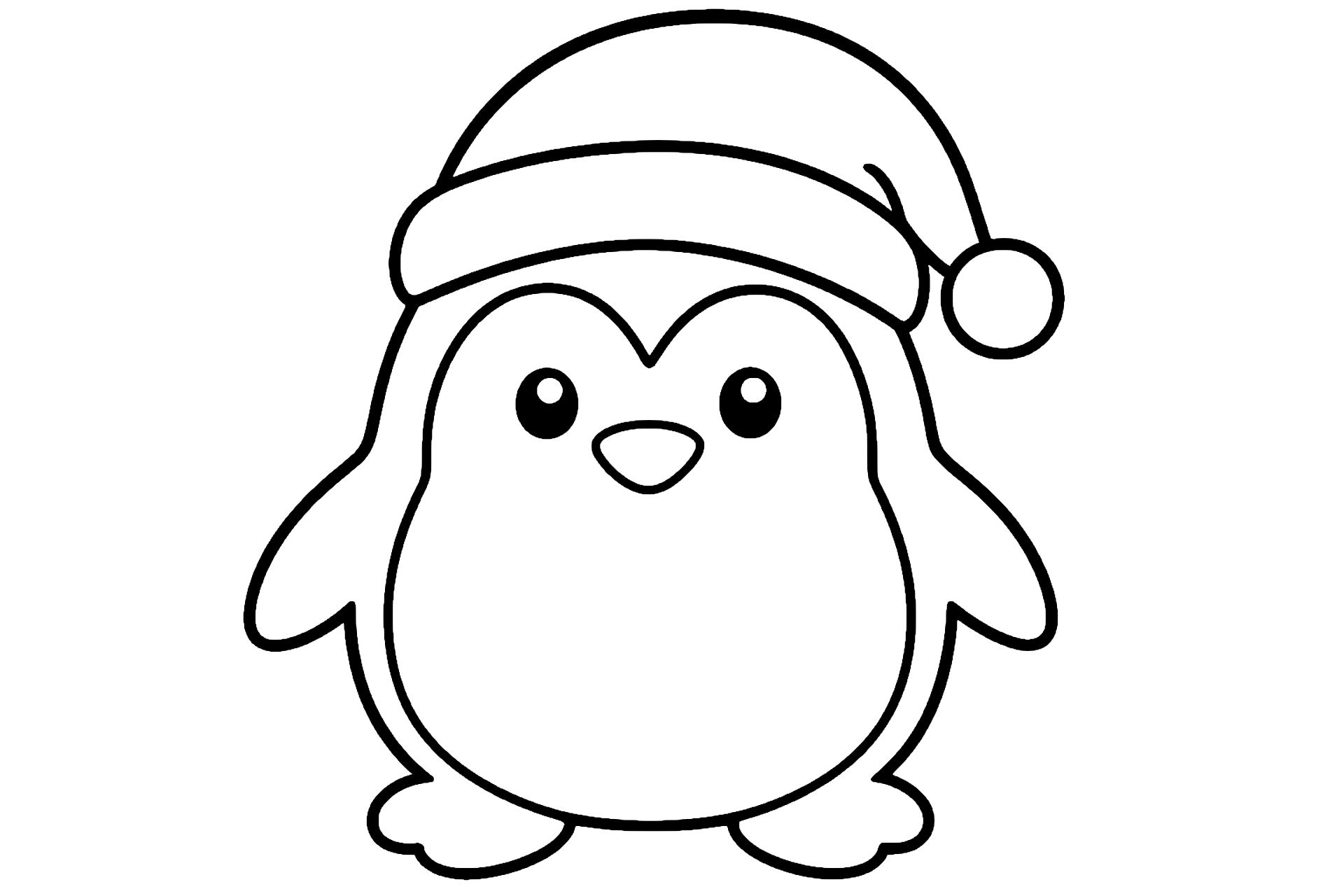 Pinguin mit Weihnachtsmütze