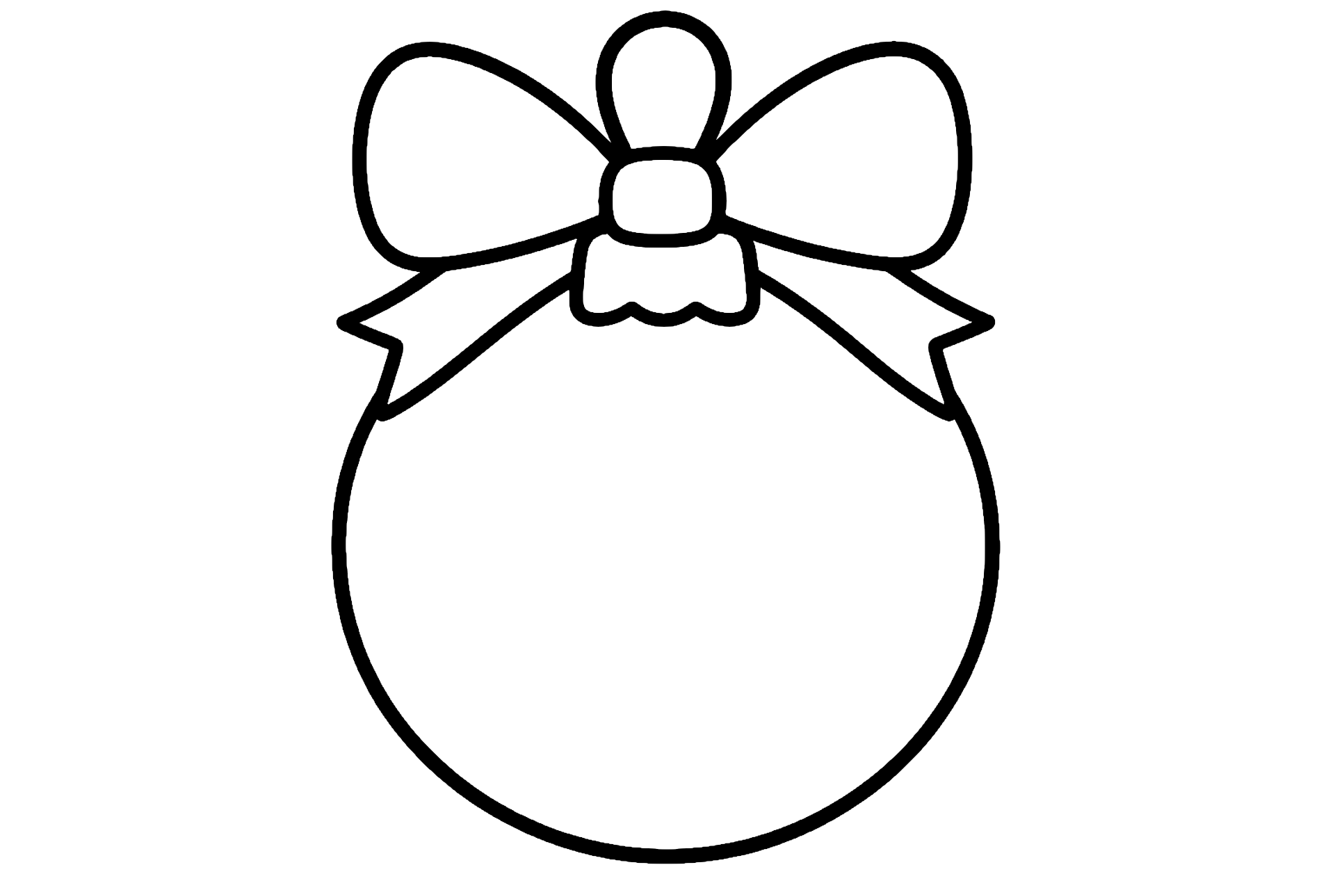 Weihnachtskugel mit Schleife