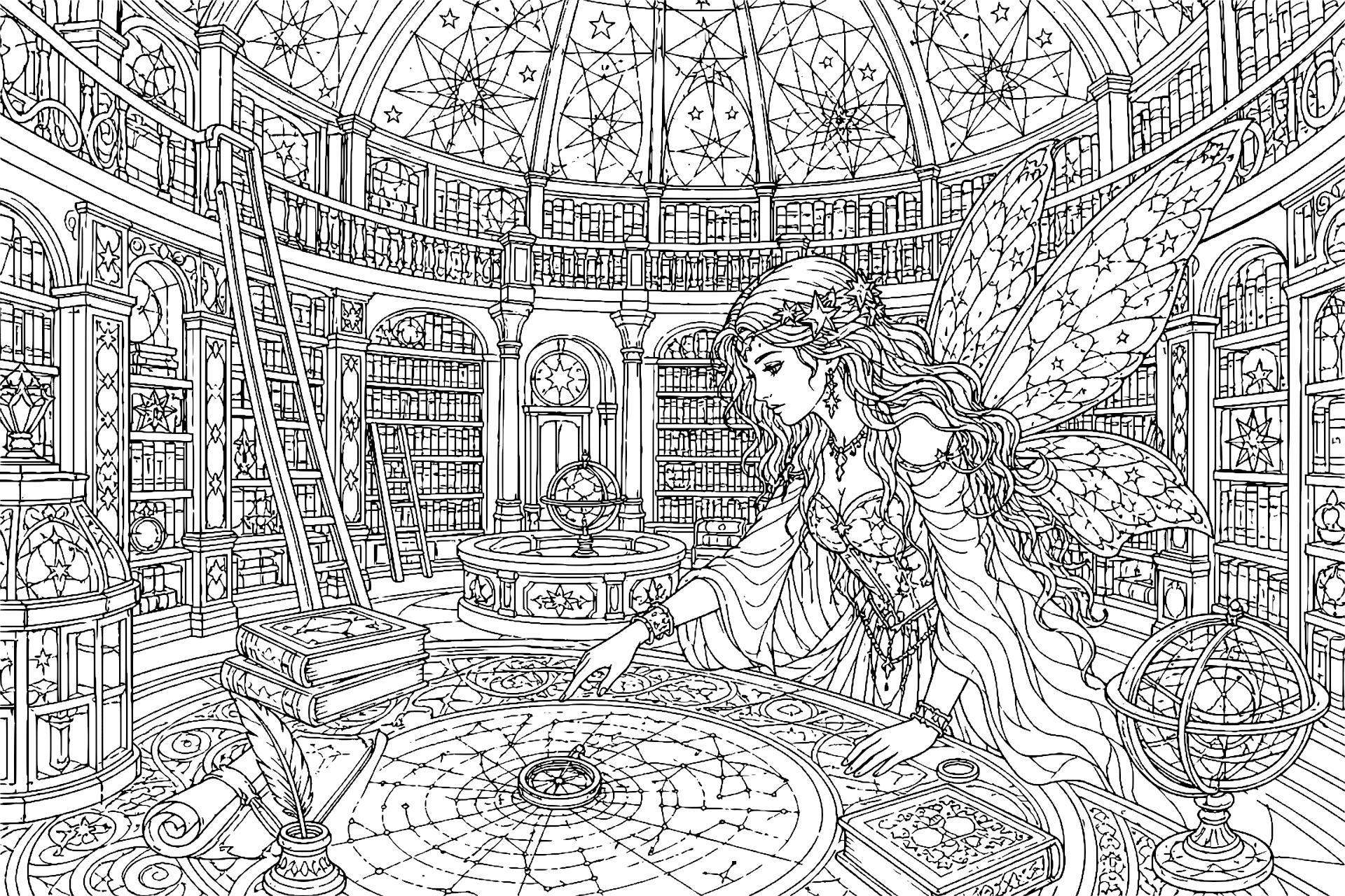 Archiv der Sternenfeen – Ausmalbild
