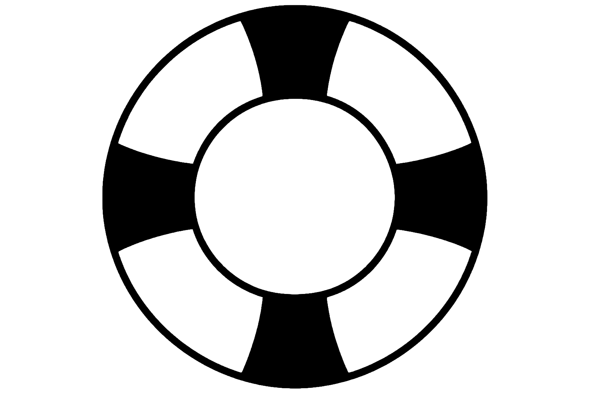 Feuerwehr-Rettungsring als Ausmalbild