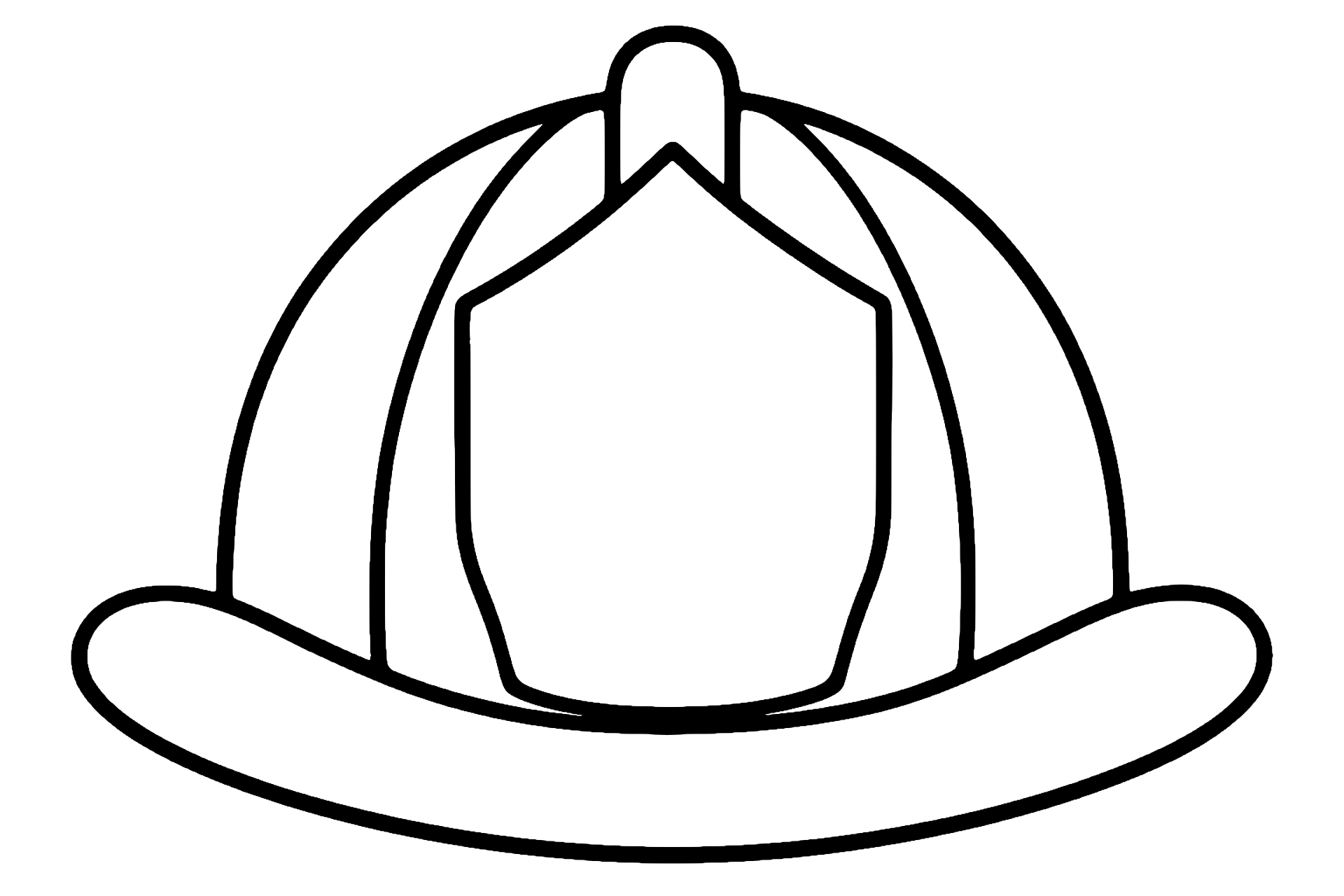 Feuerwehrhelm zum Ausmalen für Kleinkinder