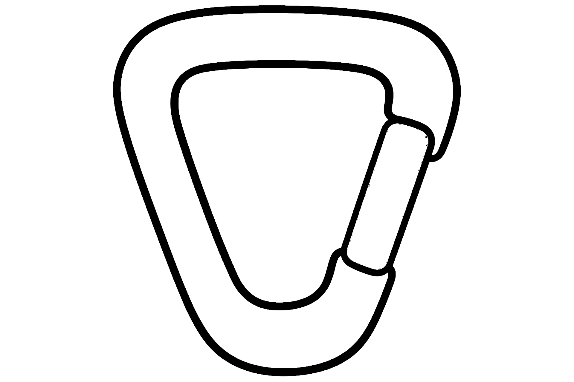 Feuerwehrkarabiner mit großem Haken
