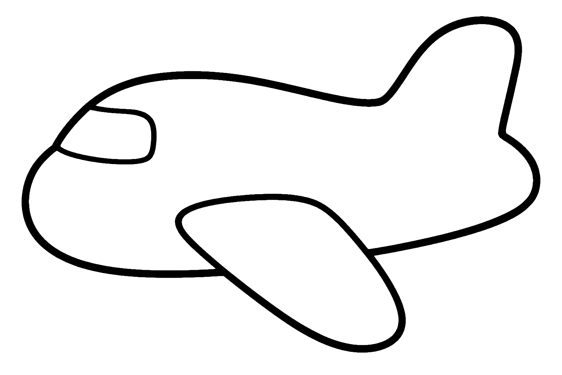 Flugzeug mit dicker Schwanzflosse