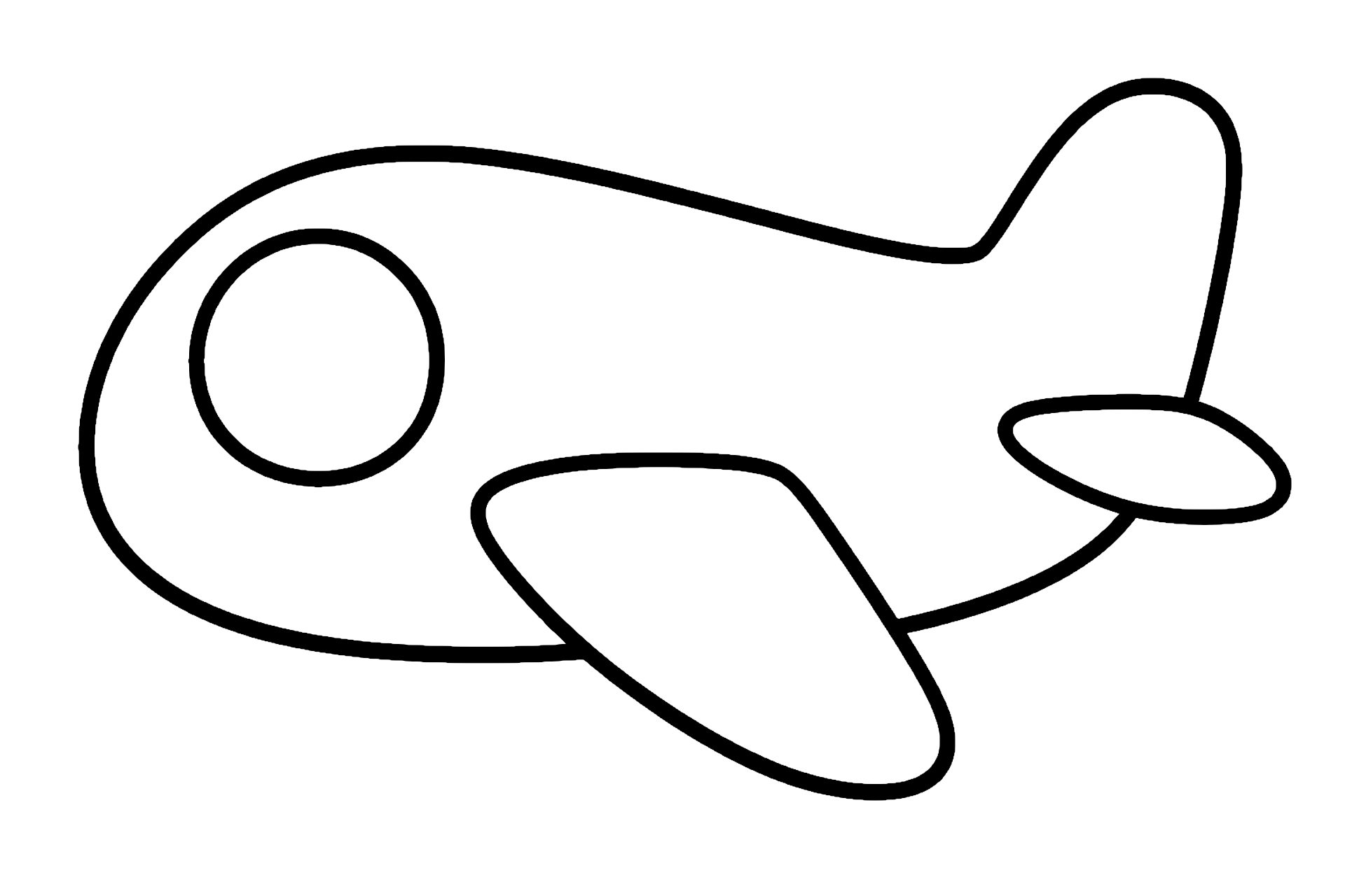 Flugzeug mit rundem Cockpit