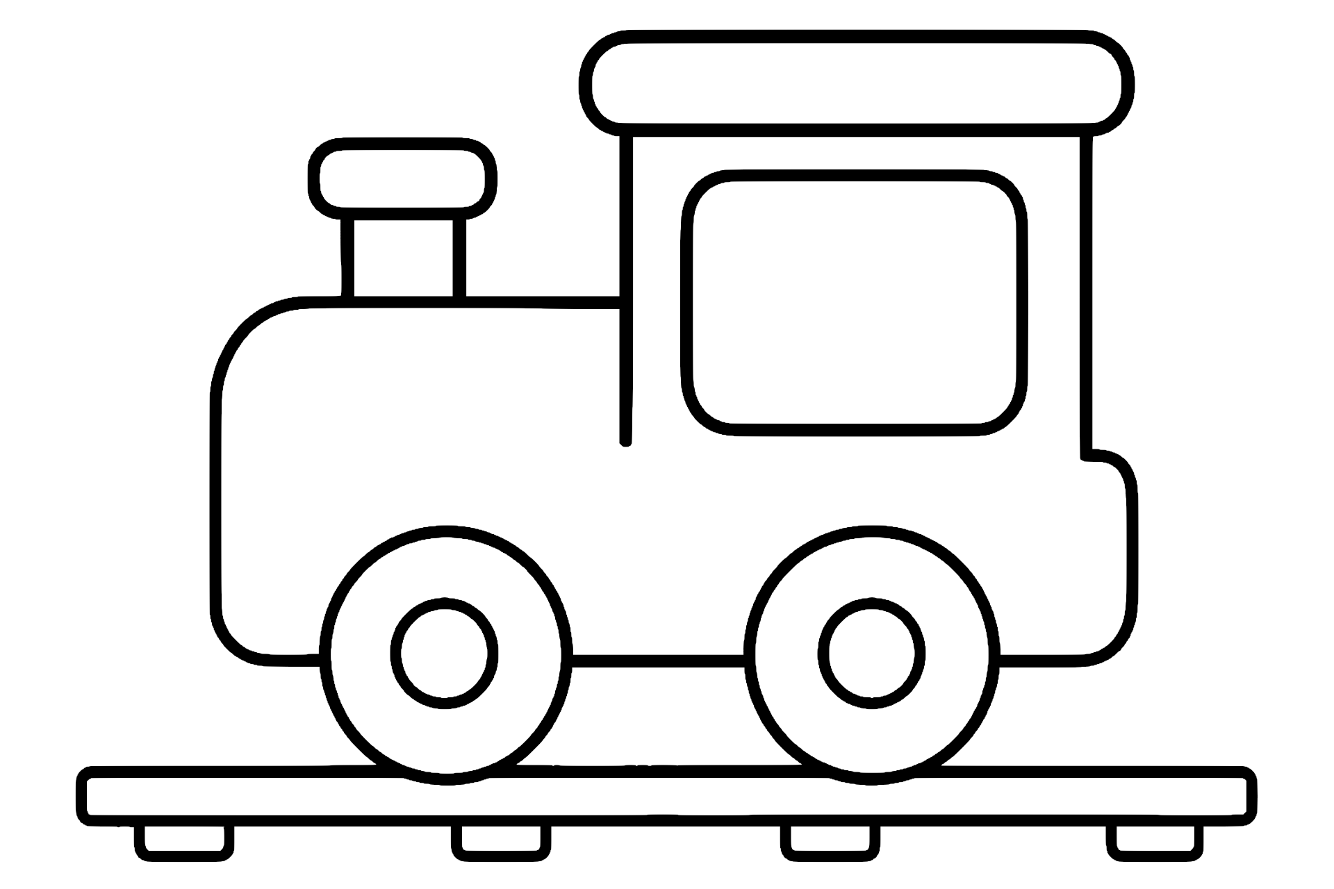 Zug mit großem Fahrersitzfenster