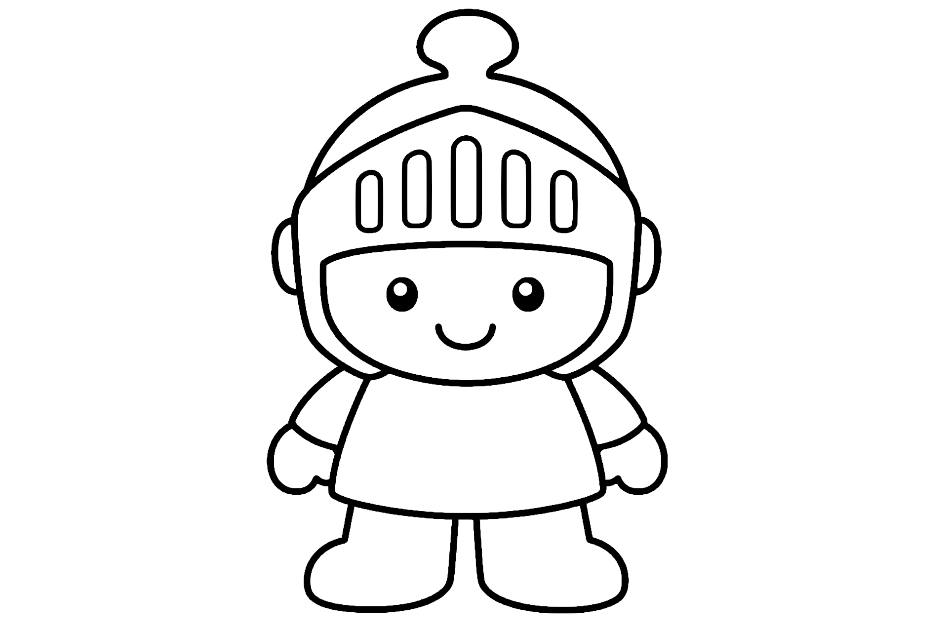 Ritter mit einfachem Helm