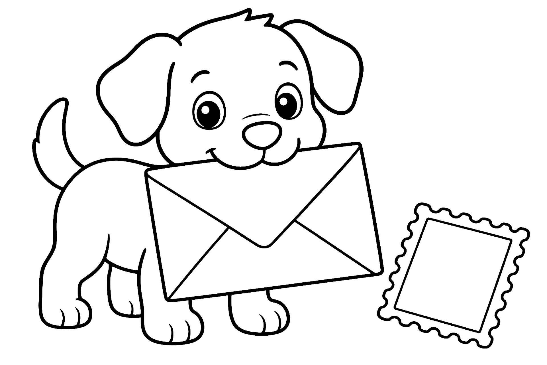 Hund bringt einen Brief