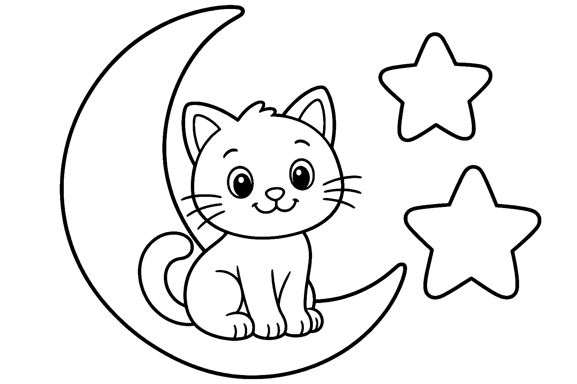 Katze auf dem Mond