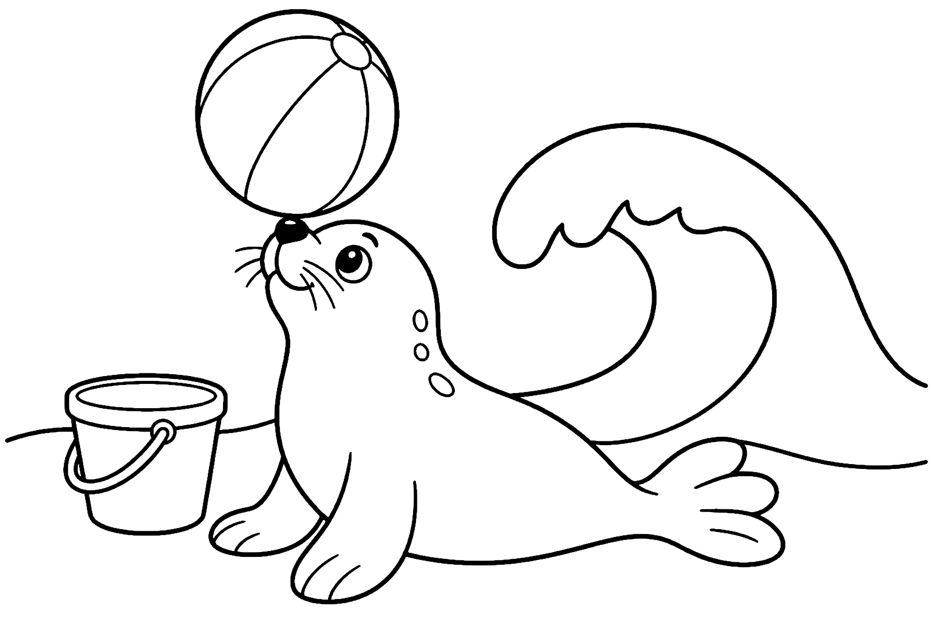 Seehund mit Ball